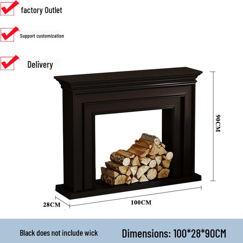 European-Style Customizable Decorative Fireplace Cabinet with Electronic Flame Insert