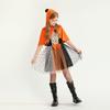 Halloween Children's Costume Pumpkin Witch Costume Witch Dress Cloak Shawl Star Dress Girls Show Costume