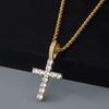 Classic Zircon Cross Necklace Iced Out Hip Hop for Men and Women Bling Pendant Punk Jewelry Gifts