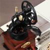 Hand Crank Coffee Grinders Shape Mechanism Musical Box Wind Up Music Box Birthday Gift Table Ornament Home Decorations