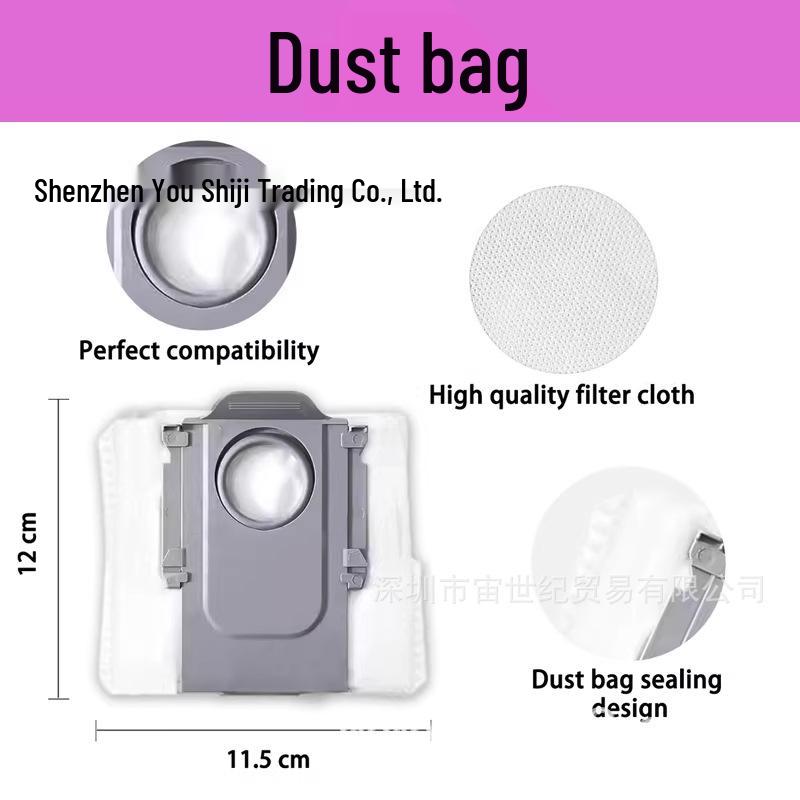 Stone Q8 Max Pro Robot Vacuum Accessories: Side Brush, Filter, Mop Cloth, Cleaning Solution, Dust Bag
