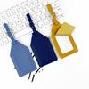 PU Baggage Backpack Tags Suitcase Luggage Tags Travel Suitcase Label with Strap
