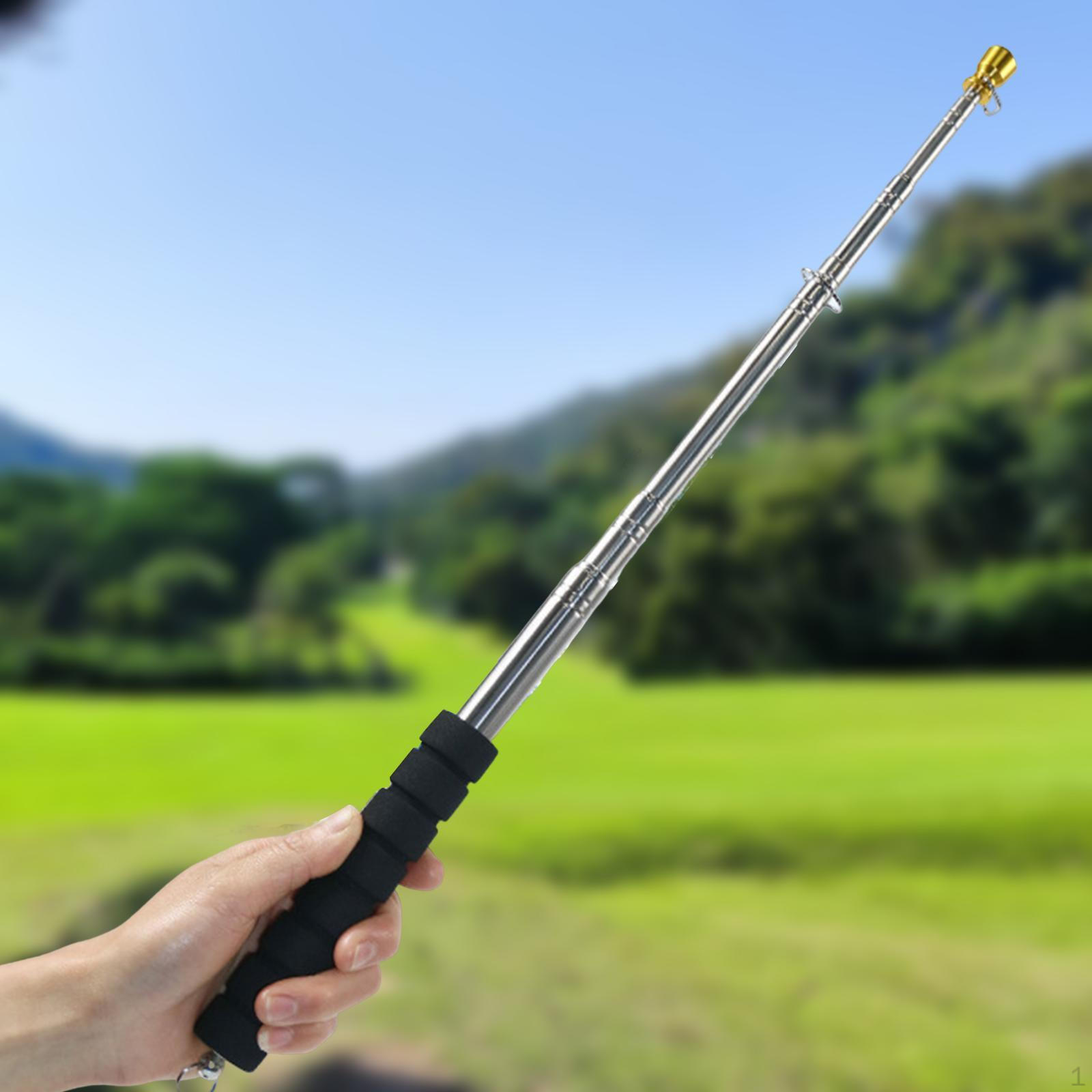 

Рукоятка для флага из нержавеющей стали, регулируемая телескопическая указка для баннера, нескользящая ручка, портативная Telescoping to 3m