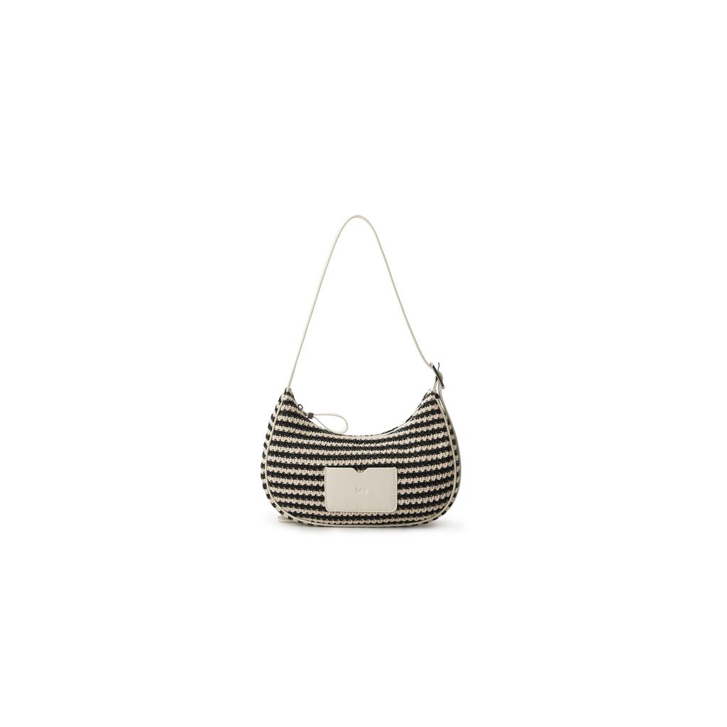 New Lee Straw Woven Underarm Shoulder Bag Regular Women's Khaki & Blue & Black & White LE250126M-506
