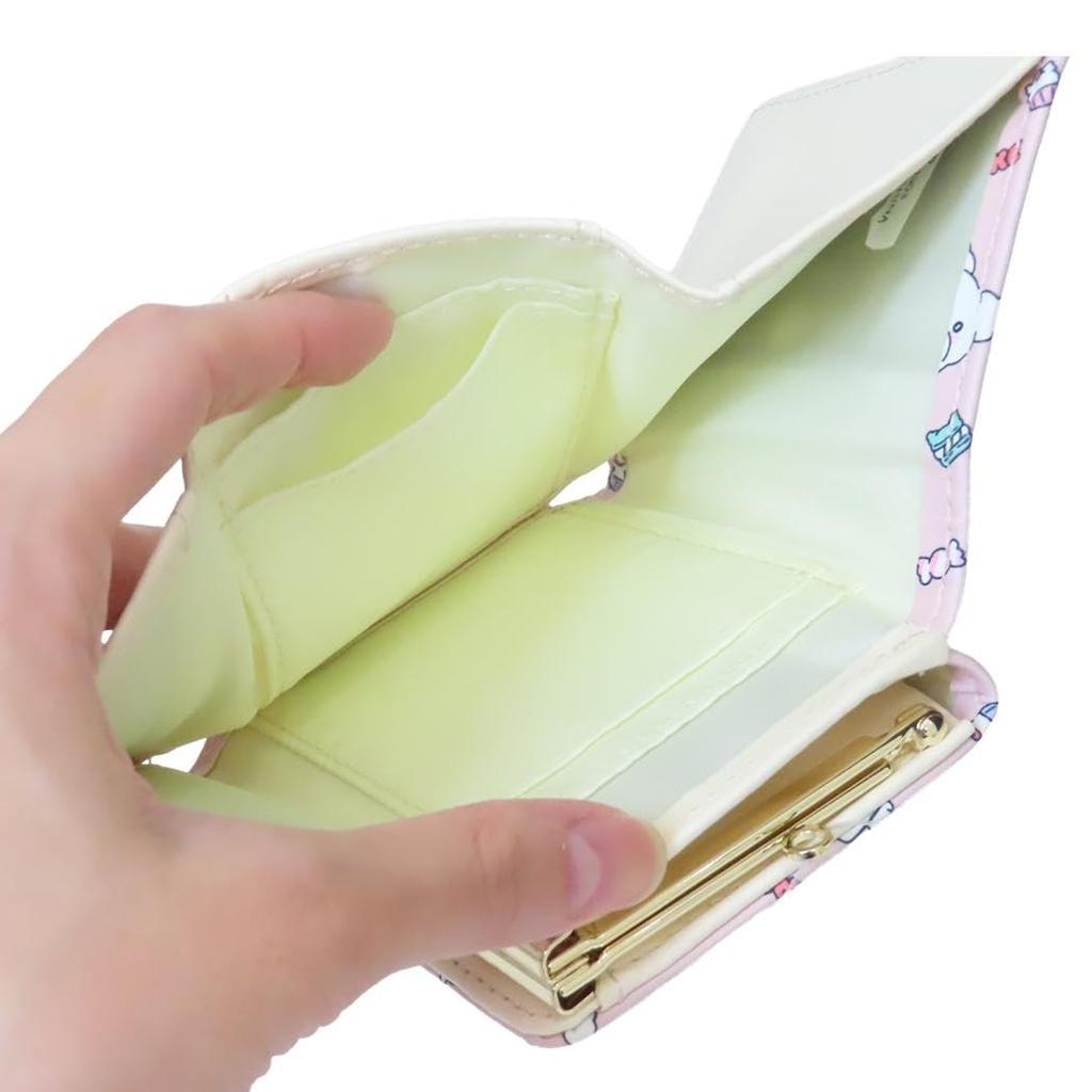 Aldi Hanamaru Obake Clasp White Wallet, HO1-2WH,
