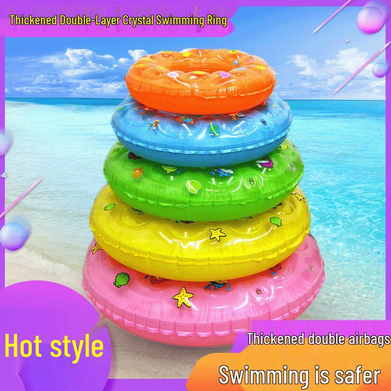 

Надувной плавательный круг с пайетками «Звездное небо» для женщин - Утолщенный, экологичный ПВХ 50# (Under 3 years)