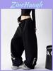 Street Style Casual Pants For Women With Polyester Cotton Blend For Spring Trendy Fashion