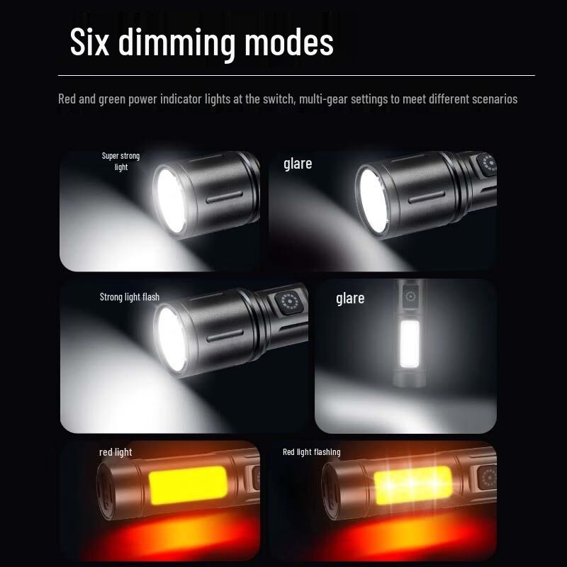 UOSU Multi-function COB Warning Flashlight