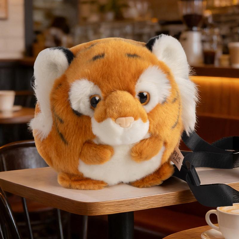 18 cm Kawaii Simulation Tigre Peluche Jouet Peluche Doux Animal Poupée Sac à Bandoulière Unique Sac à Dos Mignon Cadeau d'Anniversaire Garçons Fille Enfants 18cm