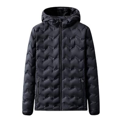 Down Jacket Men 'S Hooded Seamless White Duck Down Warm Down Jacket 