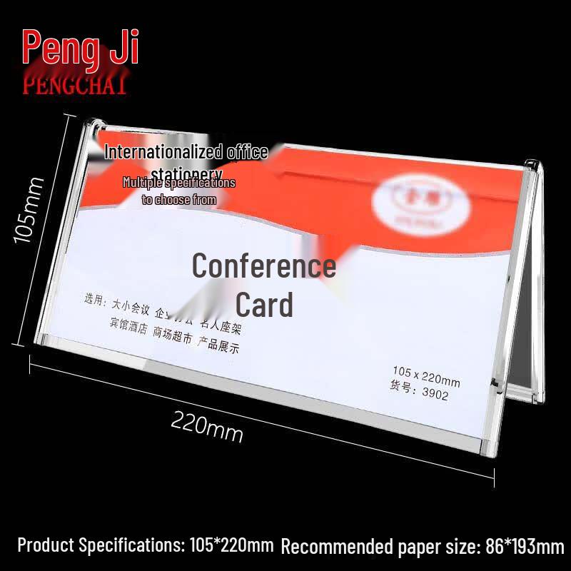 Acrylic V-Shaped Meeting Table Sign