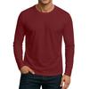 Men's Round Neck Plunger Long Sleeve T-Shirt Top