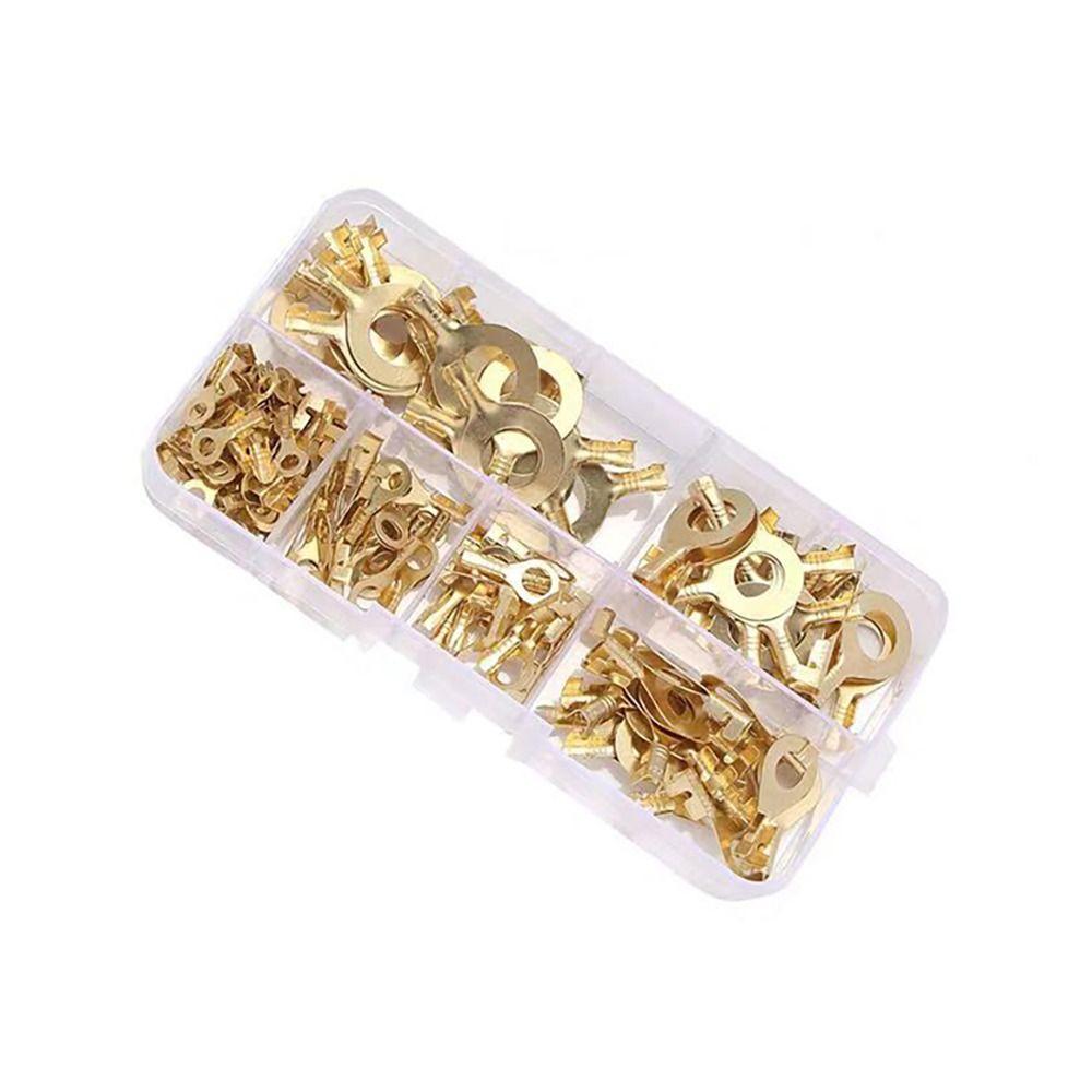 

Brass Wire Connector Gold Ring Terminial Wire Connectors Lugs Cold-Pressed Copper Tab Cable