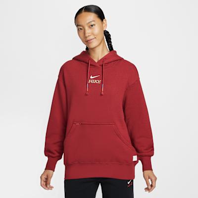 Nike Sweatshirts Women s Red Hooded Moderate Regular M
