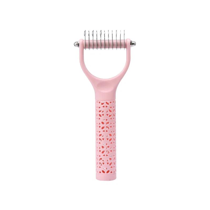 Pet Hair Removal Comb Cat Dog Brush Pet Hair Grooming Tool Hair Shedding Combs Pet Fur Trimming Dematting Deshedding Brush