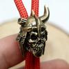 Skull Head Soldier Brass Knife Beads EDC DIY Paracord Woven Bracelets Lanyard Key Chain Pendants Accessories Outdoor Tool Charms