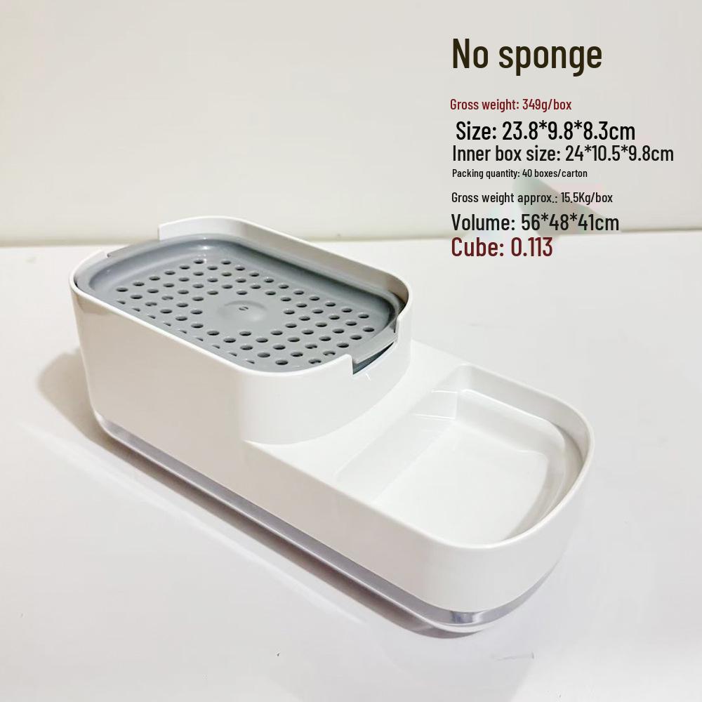 Enhanced Manual Soap Dispensing Dish Brush with Storage Box