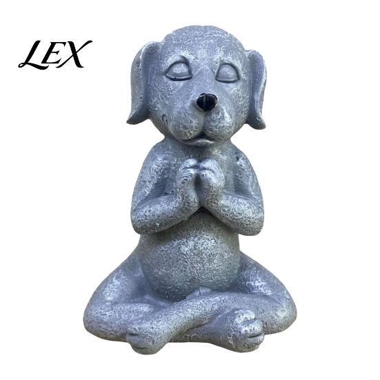 Cute Garden Sculpture for Landscaping Meditation Animal Figurine Ornament, Resin Zen Statue, Stress Relief Sitting Unique Pet Gift Lovers Cat/Dog/Frog
