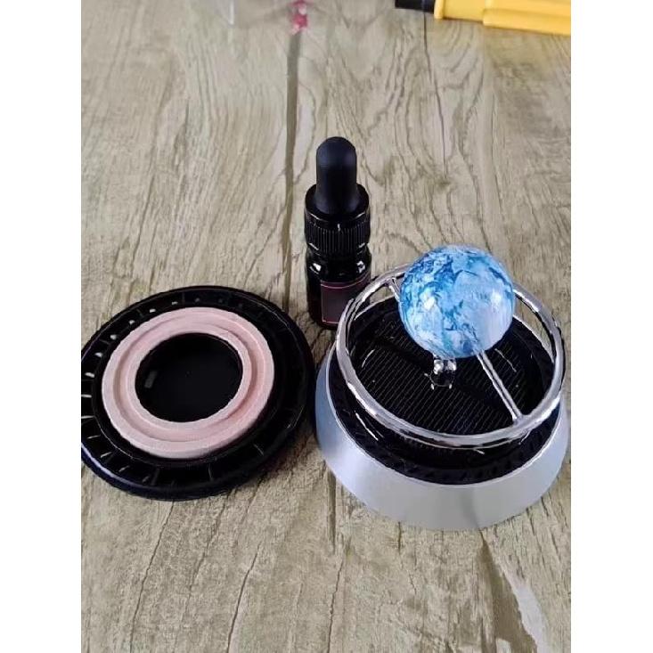 Rotating Car Air Freshener Solar Floating Earth Mars Stocking Stuffers Car Perfume Aromatherapy Diffuser Car Interior Decoration Accessories Car