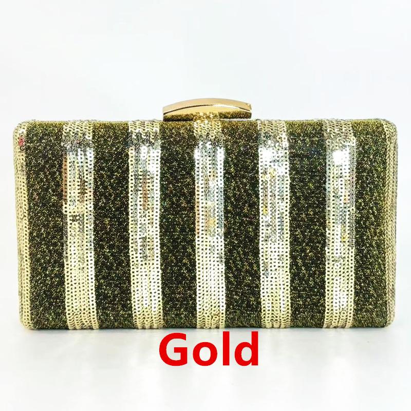 2025 New Spring Cross-border Italian Style Design Cross-border Foreign Trade Dinner Bag Wedding Party Clutch Bag золотой