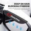 Car Rearview Mirror Rain Eyebrow Snap-On Carbon Fiber Rain Shield For SsangYong Musso Korando Rexton Torres Kyron 2 Sanka Actyon