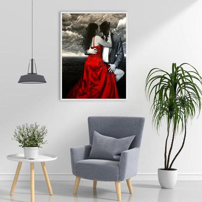 Landscape DIY 5D Diamond Painting Cross Stitch Kits Full Round Drill Couple Diamond Art Embroidery Handcraft Home Decoration