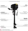 HangKai ET65L Electric Outboard Motor for Inflatable Fishing Boats