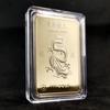 Čínský vítr Země Dragon Gold Bar Pamětní mince Yin Yang Dragon Tiger Square Mince pozlacený zlatý pruh