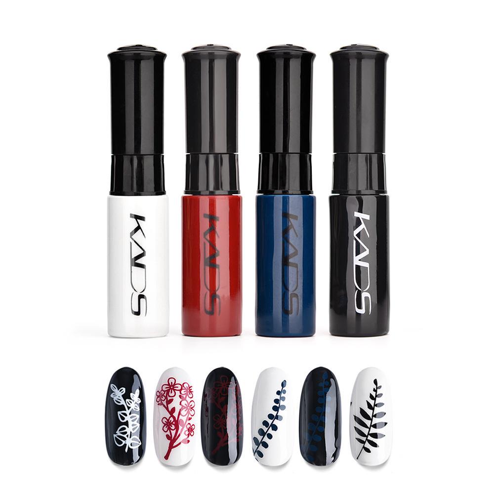 

KADS 4 шт./компл. набор лаков для ногтей красочный лак для стемпинга ногтей печать лак для ногтей