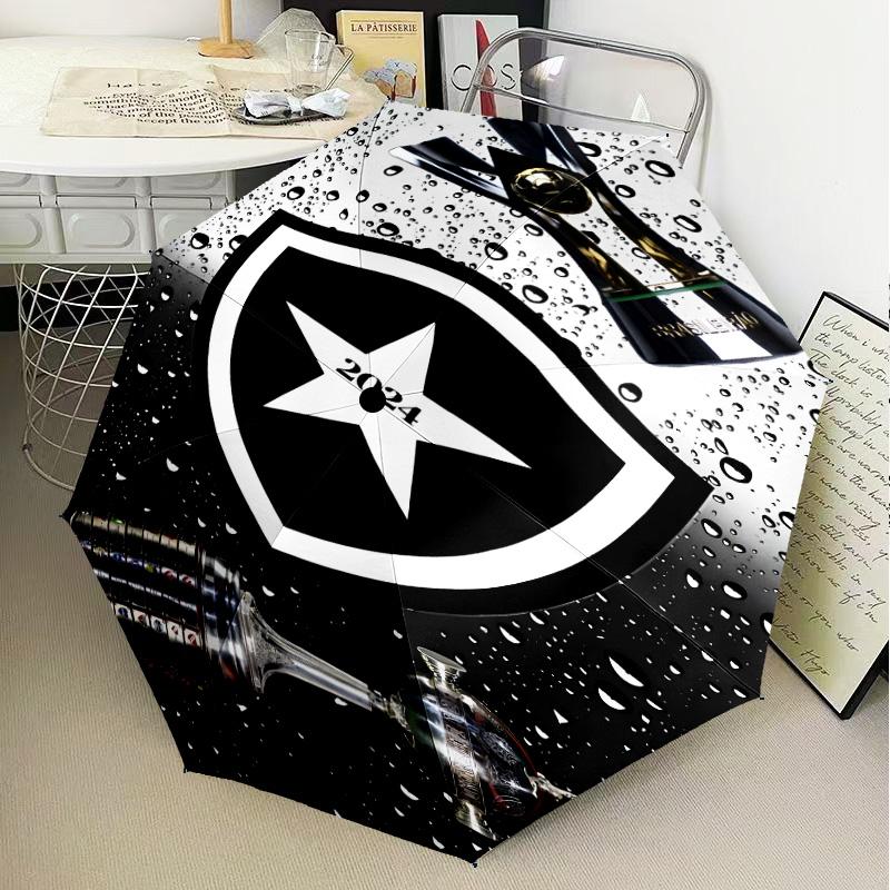 1PC Botafogo de Futebol e Regatas Printed Umbrella Folding umbrella, automatic umbrella 8-Frame for Travel, camping Fan gifts Christmas Gifts