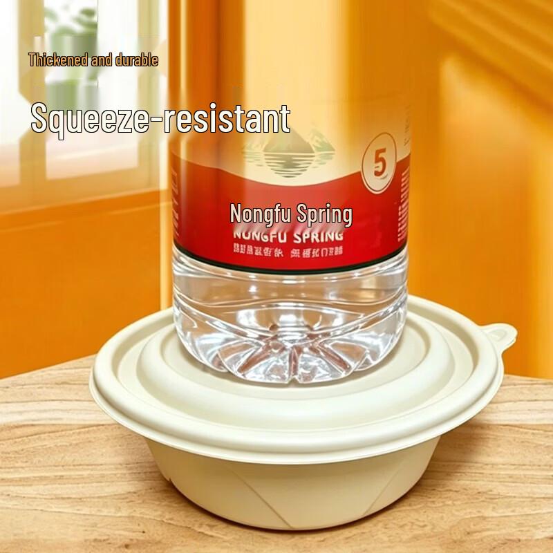 Biodegradable Corn Starch Disposable Meal Bowls with Lids, 150 Sets