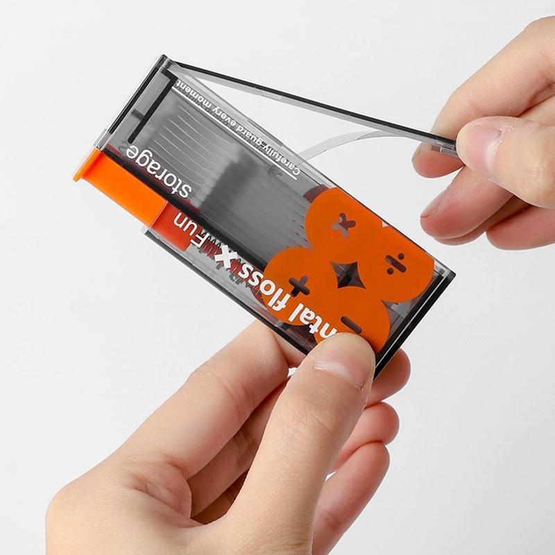 Automatický úložný box na zubní nit Pop-up dávkovač zubní nitě s 10 ks nitě Zubní ústní hygiena Péče Přenosný