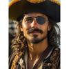 Gothic Leather Pirate Eyepatch: Adjustable Halloween Costume & Creative Cosplay Prop