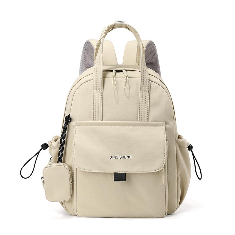 Lightweight Nylon Convertible Backpack Multi Pocket Tote with Detachable Small Purse Casual Daypack for Women Daily Travel