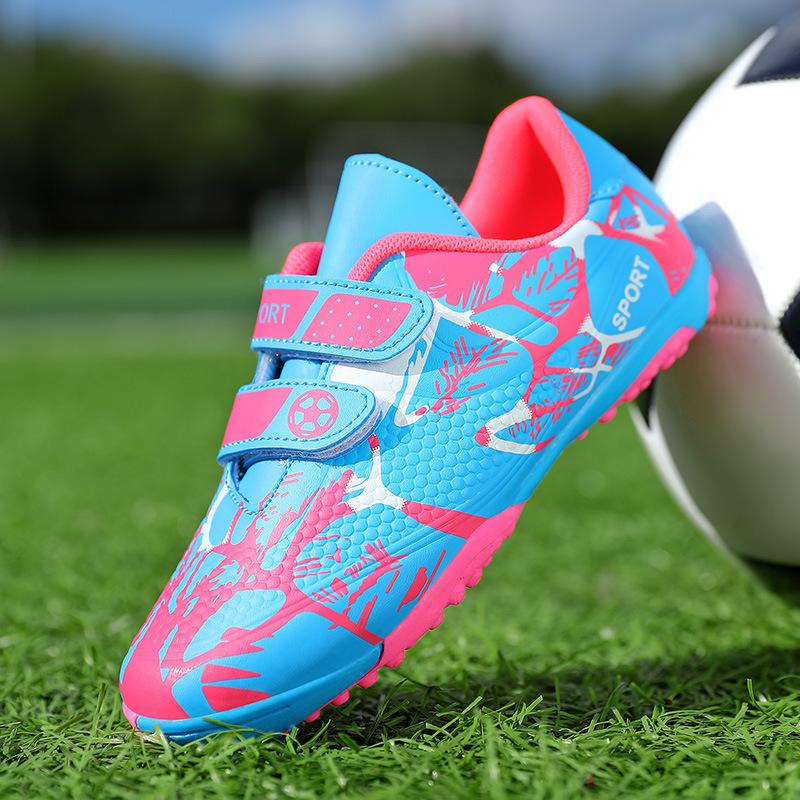 Broken Training Low Top Big Kids Youth Football Shoes Kids Spikes Sneakers Flat Velcro Elementary School Students