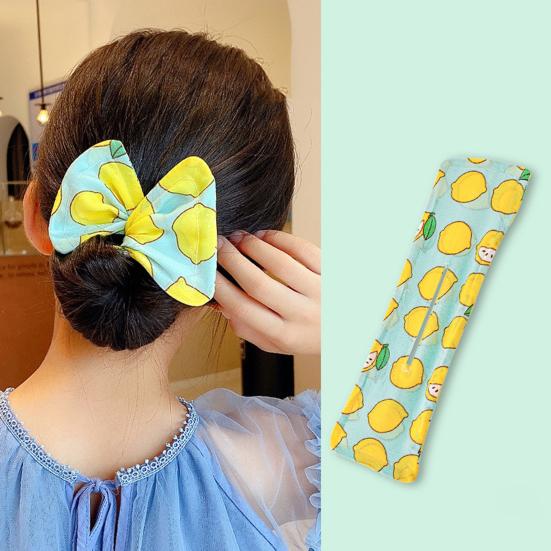 Hair Bun Clip Fruit Pattern Bun Maker Easy To Use Versatile Hair Styling Twist Tool Long Hair Bun Accessory