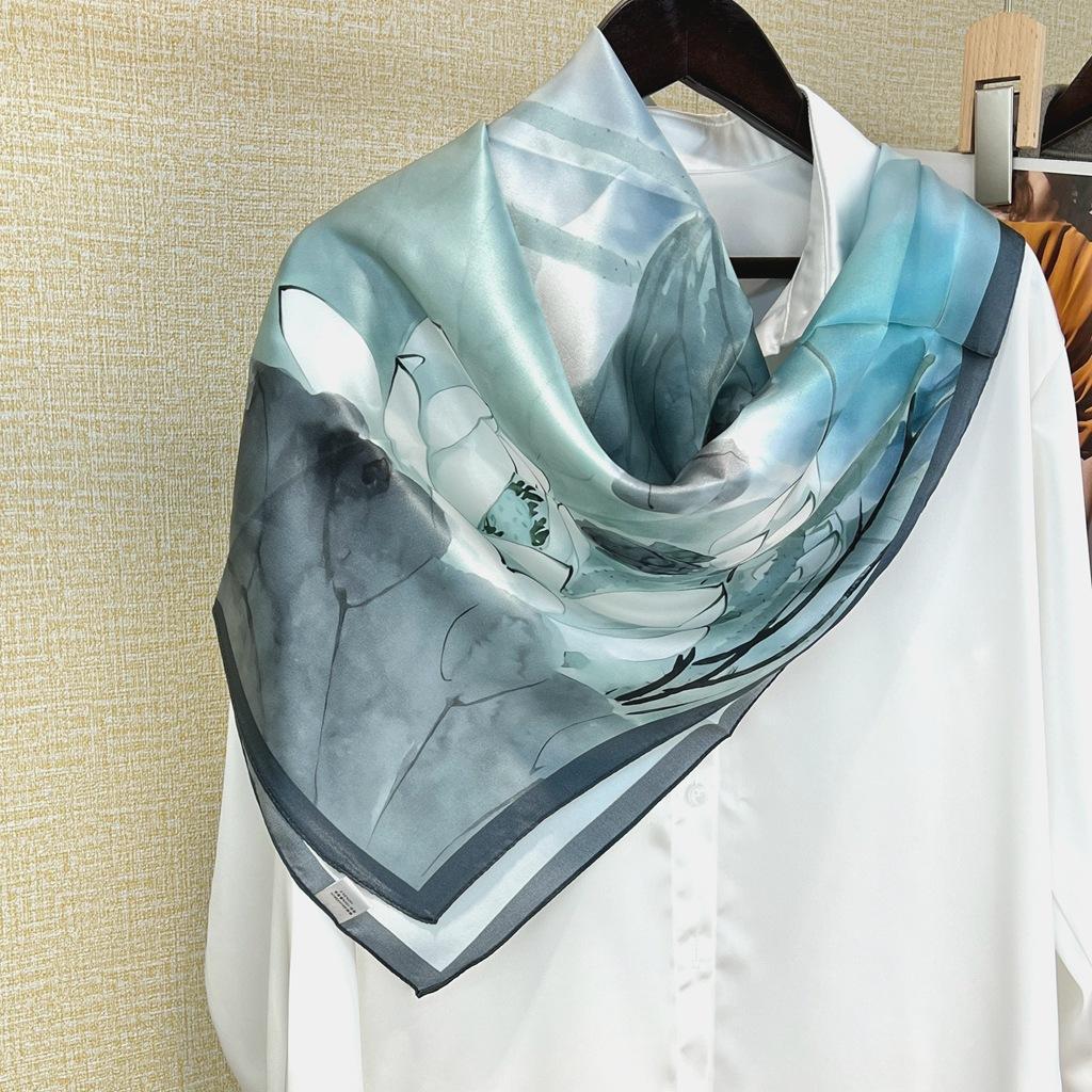 Mulberry Silk Chinese Style Silk Scarf Multi-Colored Mulberry Silk