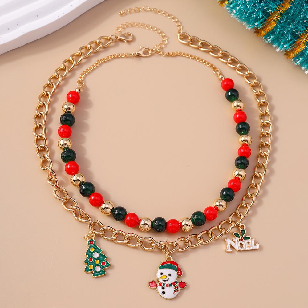 Santa Claus Christmas Necklace & Choker Set - European & American Jewelry