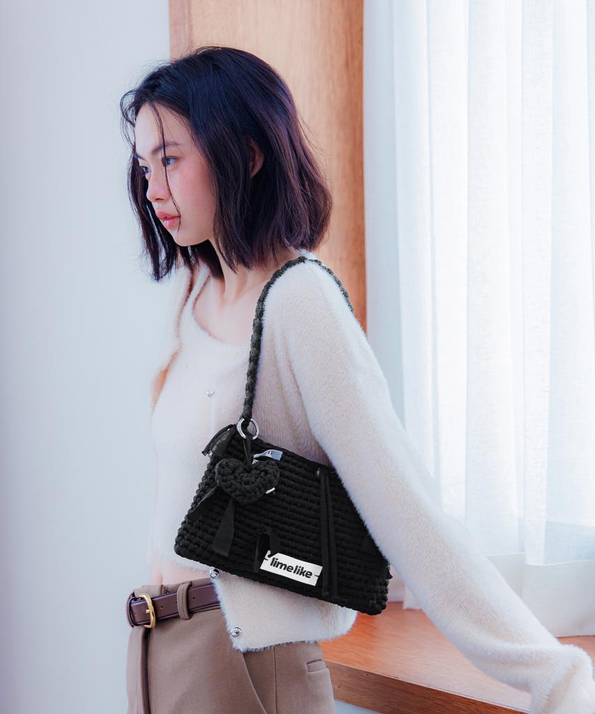 Limelike Demi Knit Bag_Black