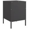 Nightstands 2 pcs. Black 36 x 39 x 50.5 cm Steel