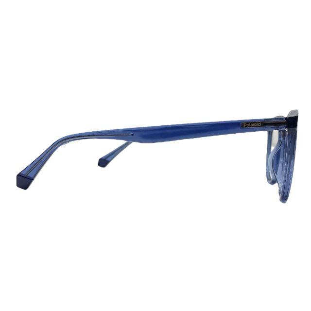 Used Polaroid PLD D381 MVU 145 Glasses Glasses Eyewear Round Frame Boston Type Blue Azure Clear Logo Polaroid