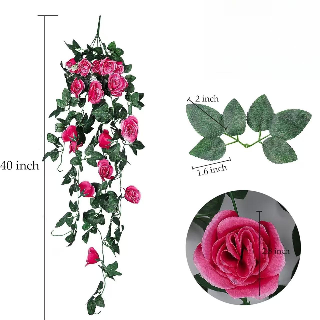 

Поддельный свисающий цветок, 1 шт. Искусственные растения из роз, цветы, свадебное украшение для дома и декор для стен, 3,3 фута