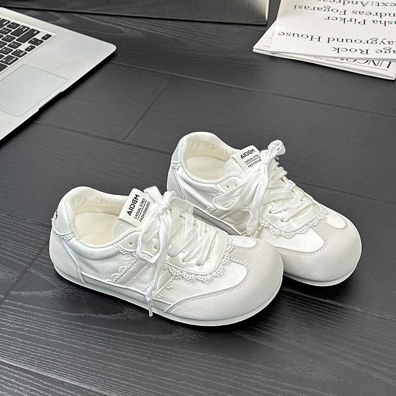 Fashion Women's Casual Sports Shoes 2025 Autumn Comfortable Non Slip Outdoor Fashion Sneakers Shallow Casual Lace Ballet Flats Shoes
