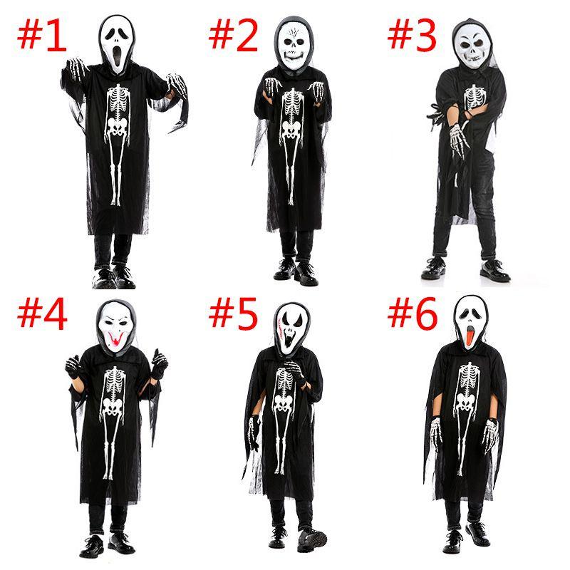 Disfraces Cosplay Adult Kids Halloween Costume Masquerade Prop Skull Skeleton