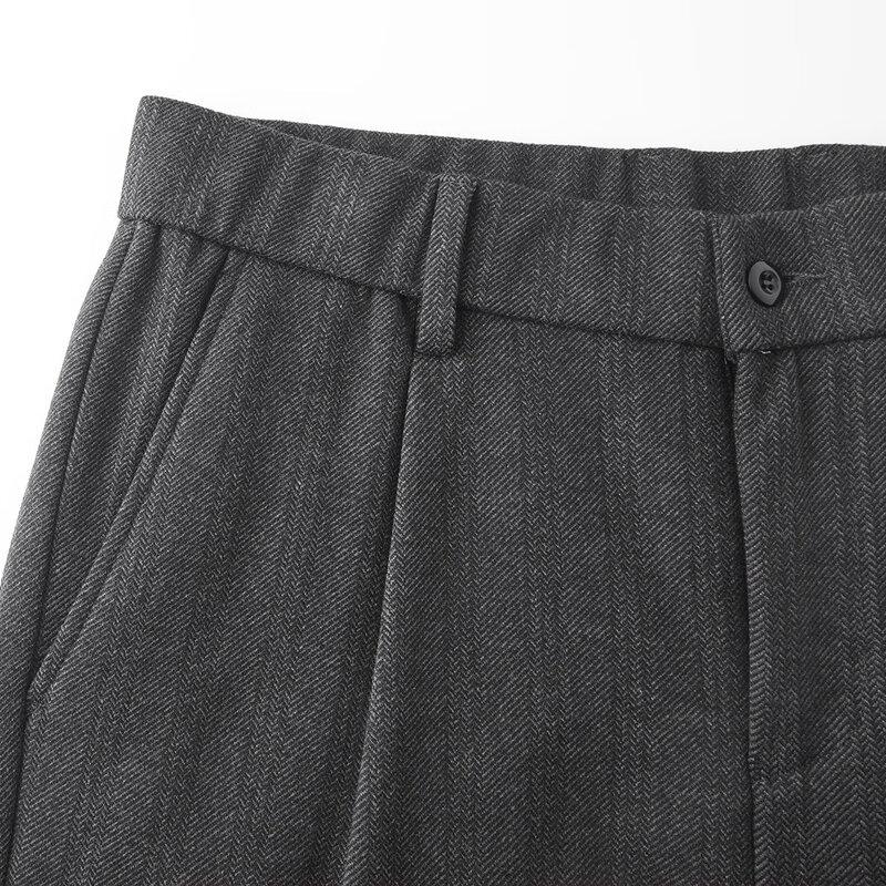 FIRS Men's Thickened Business Casual Straight-Leg Trousers