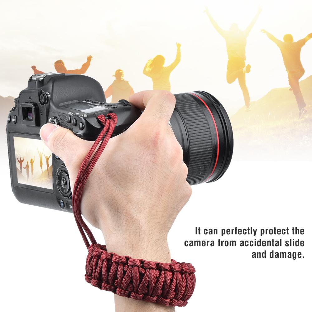Large Size Camera Lanyard Strap Anti Lost Anti Broken Digital Camera Wrist Band(Red )