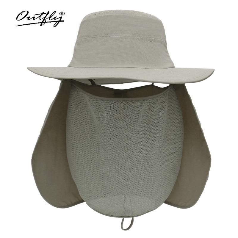 Spring and summer new sunscreen fishing hat big head circumference UV protection breathable sun hat outdoor leisure hiking bucket hat