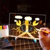 Children's Light-Up Drawing Board with DIY Pack, Transparent Coloring Surface, Small Erasable Blackboard for Graffiti.