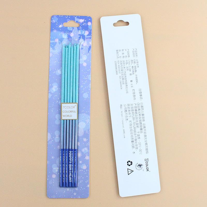 

Градиентный глиттер Тонкая свеча на день рождения Креативный мечтательный розовый и голубой цвет Украшение для вечеринки Принадлежности для выпечки Ice and snow glitter