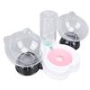 Cat Food and Water Bowl Set Neck Guard 3 in 1 Double Cat Feeding Bowl and Automatic Water Dispenser